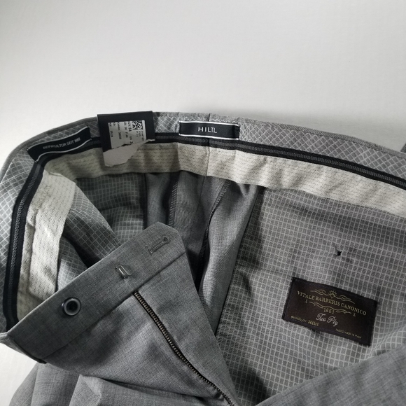 Hiltl NWT Size 54 38x34 Gray Vitale Barberis Canonico Wool Dress Pants 34" - Picture 3 of 8